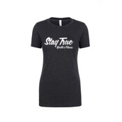Stay True Womens Tee - White Logo